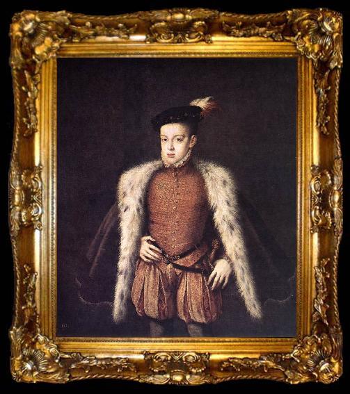 framed  SANCHEZ COELLO, Alonso Prince Don Carlos of Austria sdg, ta009-2